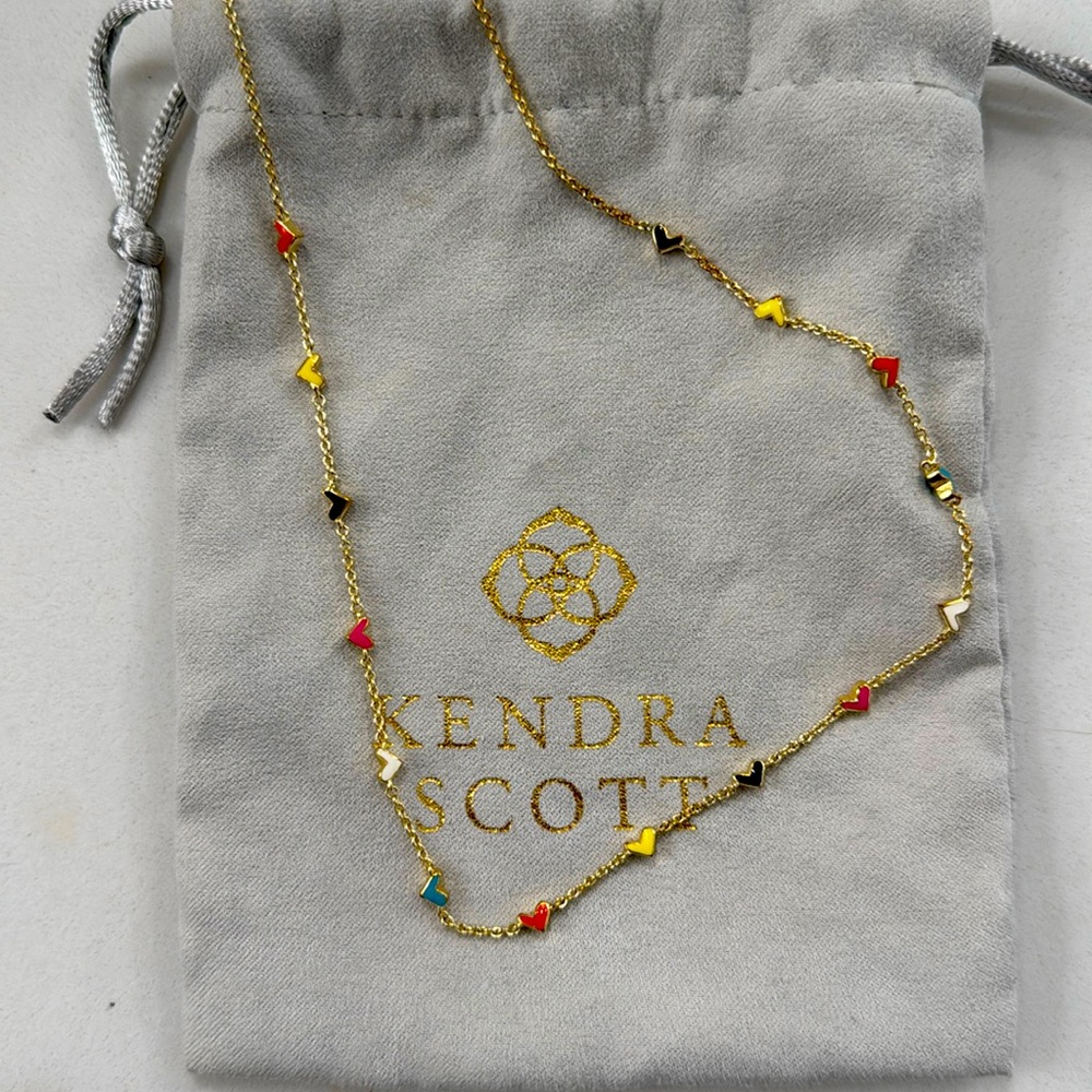 Kendra scott Haven necklace multi colored hearts